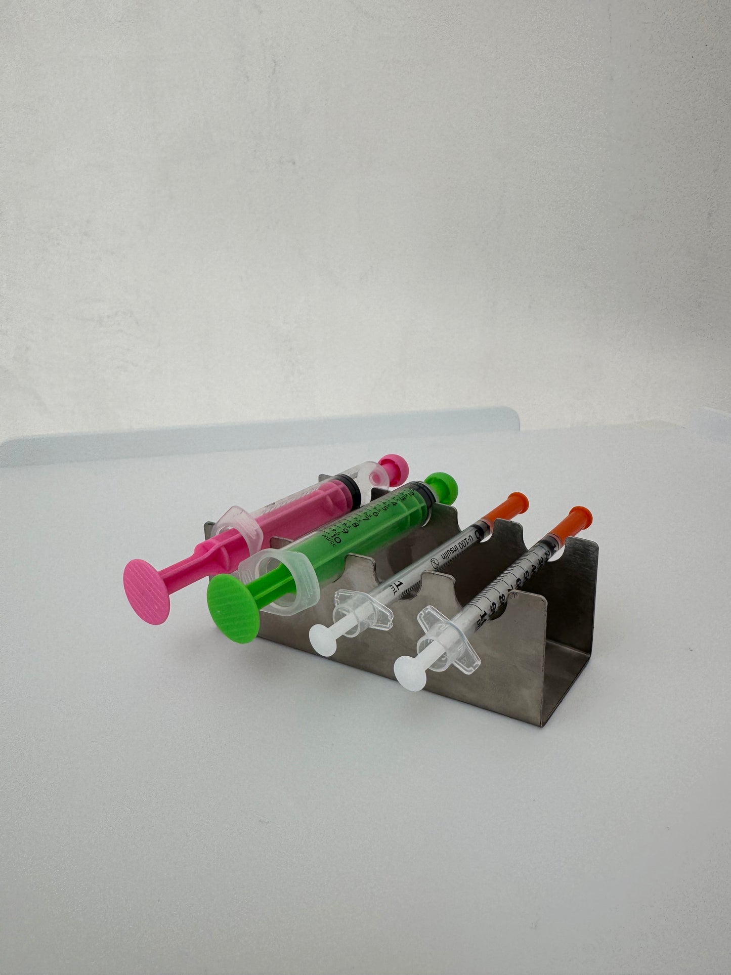 Supporto siringhe in acciaio inox