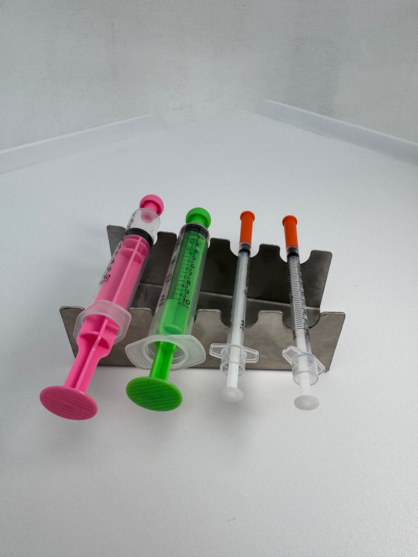 Supporto siringhe in acciaio inox