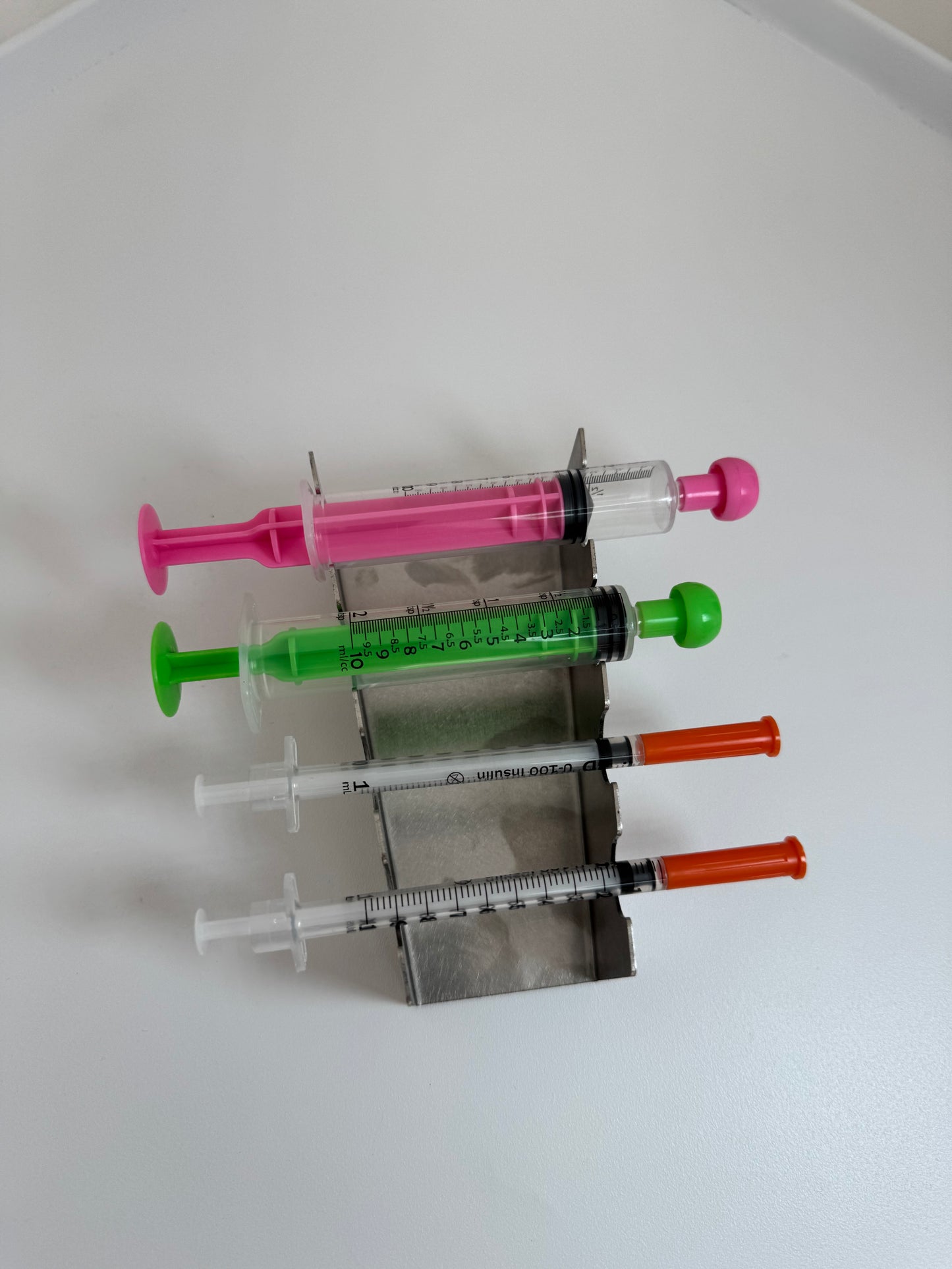 Supporto siringhe in acciaio inox
