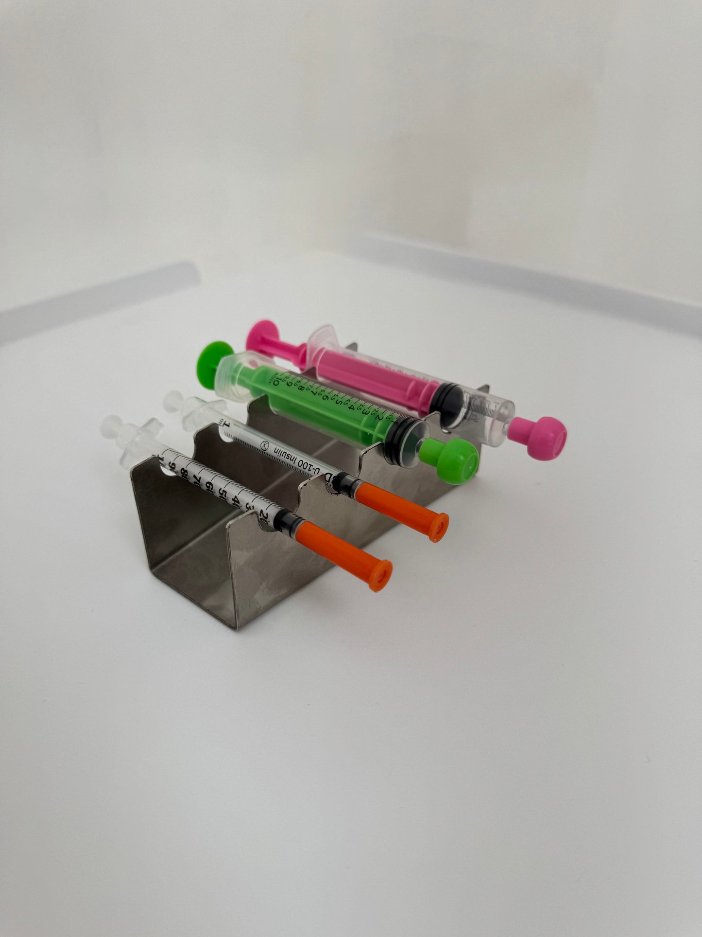 Supporto siringhe in acciaio inox